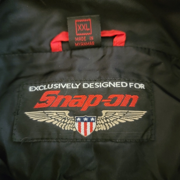 Snap On Tools Vintage Black & Red Techicians Racing Windbreaker XXL Pre-Owned - Picture 5 of 8